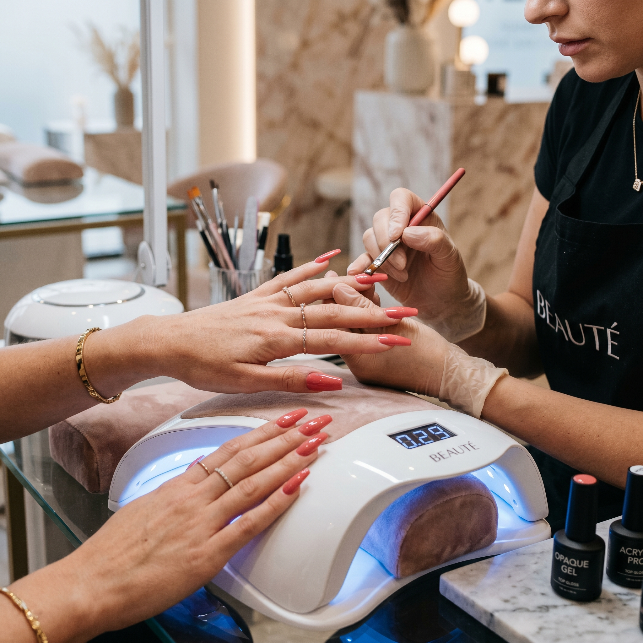 Acrylic Nails + Gel Colour